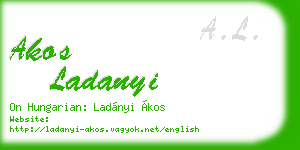 akos ladanyi business card